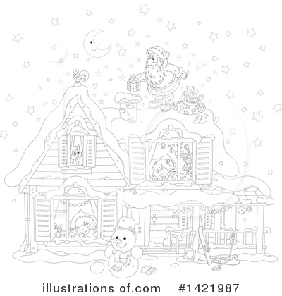 Royalty-Free (RF) Santa Clipart Illustration by Alex Bannykh - Stock Sample #1421987