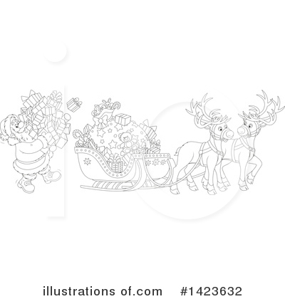 Royalty-Free (RF) Santa Clipart Illustration by Alex Bannykh - Stock Sample #1423632