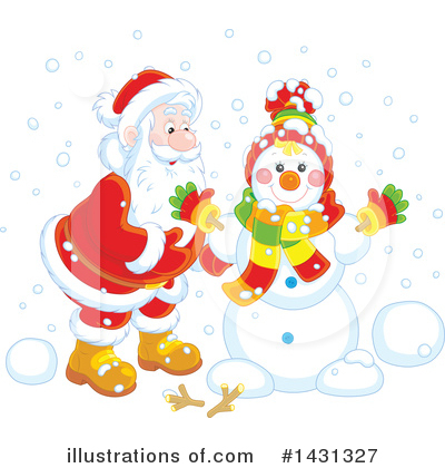 Royalty-Free (RF) Santa Clipart Illustration by Alex Bannykh - Stock Sample #1431327