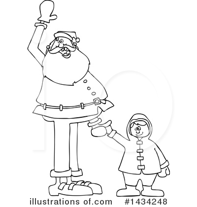 Royalty-Free (RF) Santa Clipart Illustration by djart - Stock Sample #1434248