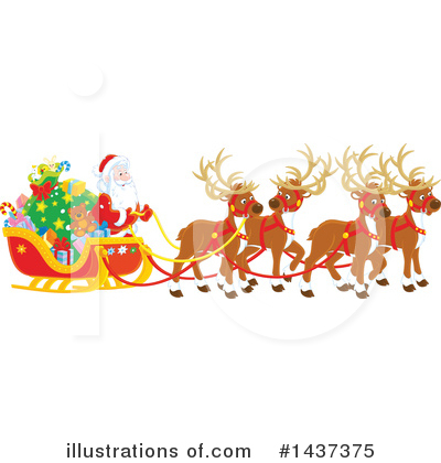 Royalty-Free (RF) Santa Clipart Illustration by Alex Bannykh - Stock Sample #1437375