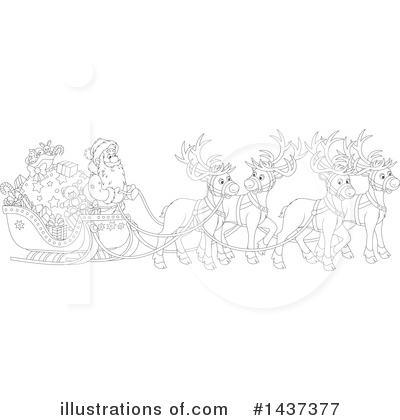 Royalty-Free (RF) Santa Clipart Illustration by Alex Bannykh - Stock Sample #1437377