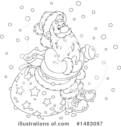 Royalty-Free (RF) Santa Clipart Illustration by Alex Bannykh - Stock Sample #1483097