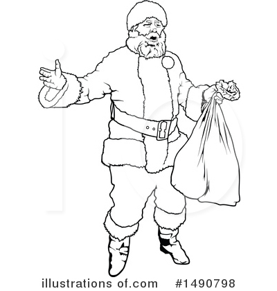 Royalty-Free (RF) Santa Clipart Illustration by dero - Stock Sample #1490798