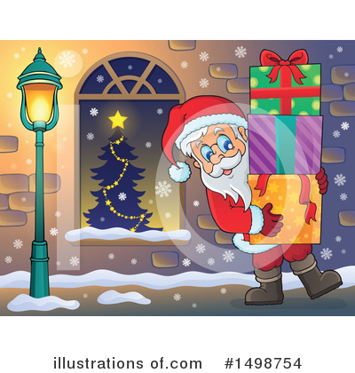 Royalty-Free (RF) Santa Clipart Illustration by visekart - Stock Sample #1498754