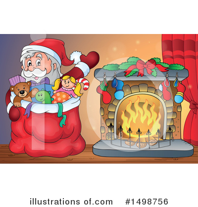 Royalty-Free (RF) Santa Clipart Illustration by visekart - Stock Sample #1498756
