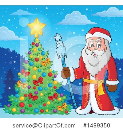 Royalty-Free (RF) Santa Clipart Illustration by visekart - Stock Sample #1499350