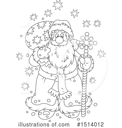 Royalty-Free (RF) Santa Clipart Illustration by Alex Bannykh - Stock Sample #1514012