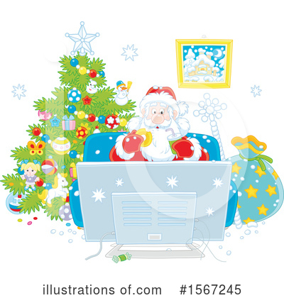 Royalty-Free (RF) Santa Clipart Illustration by Alex Bannykh - Stock Sample #1567245