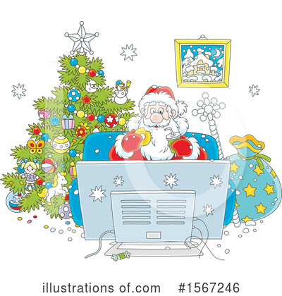 Royalty-Free (RF) Santa Clipart Illustration by Alex Bannykh - Stock Sample #1567246