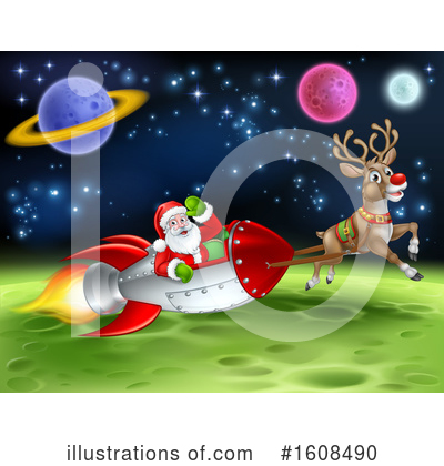 Royalty-Free (RF) Santa Clipart Illustration by AtStockIllustration - Stock Sample #1608490