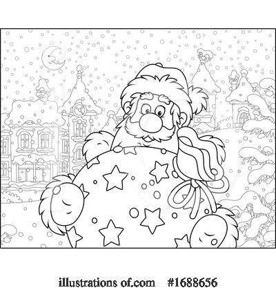 Royalty-Free (RF) Santa Clipart Illustration by Alex Bannykh - Stock Sample #1688656