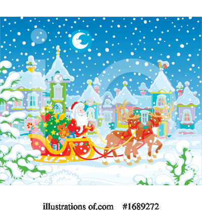 Royalty-Free (RF) Santa Clipart Illustration by Alex Bannykh - Stock Sample #1689272