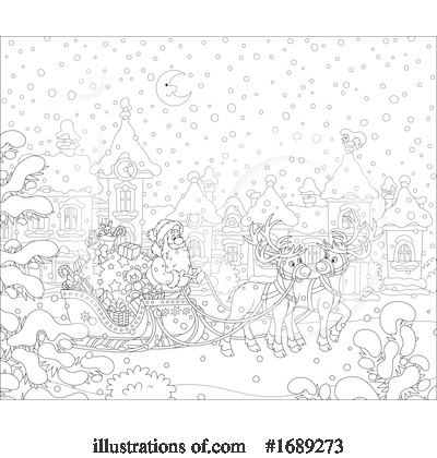 Royalty-Free (RF) Santa Clipart Illustration by Alex Bannykh - Stock Sample #1689273