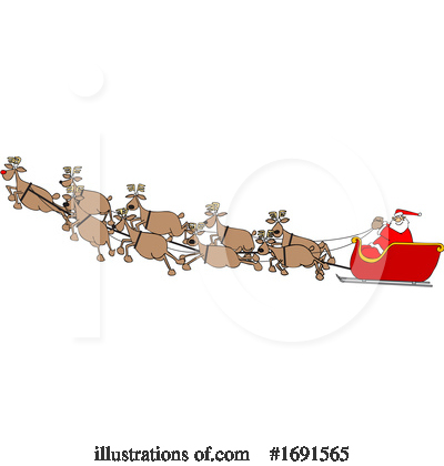 Royalty-Free (RF) Santa Clipart Illustration by djart - Stock Sample #1691565