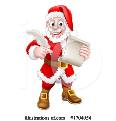 Royalty-Free (RF) Santa Clipart Illustration by AtStockIllustration - Stock Sample #1704954
