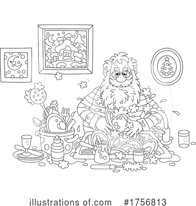 Royalty-Free (RF) Santa Clipart Illustration by Alex Bannykh - Stock Sample #1756813
