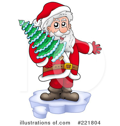 Royalty-Free (RF) Santa Clipart Illustration by visekart - Stock Sample #221804