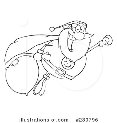 Royalty-Free (RF) Santa Clipart Illustration by Hit Toon - Stock Sample #230796