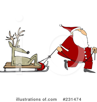 Royalty-Free (RF) Santa Clipart Illustration by djart - Stock Sample #231474