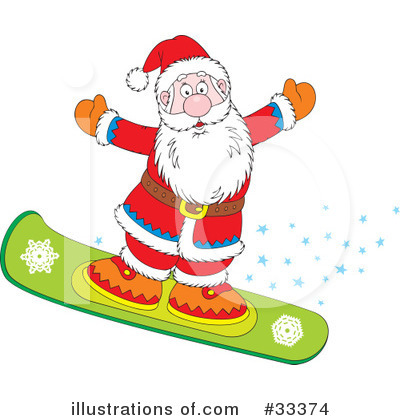 Royalty-Free (RF) Santa Clipart Illustration by Alex Bannykh - Stock Sample #33374
