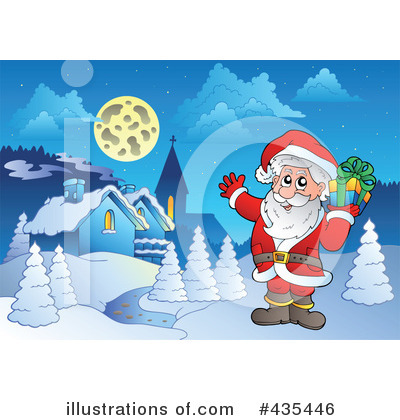 Royalty-Free (RF) Santa Clipart Illustration by visekart - Stock Sample #435446