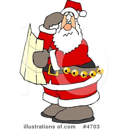 Royalty-Free (RF) Santa Clipart Illustration by djart - Stock Sample #4703