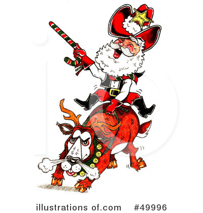Royalty-Free (RF) Santa Clipart Illustration by LoopyLand - Stock Sample #49996