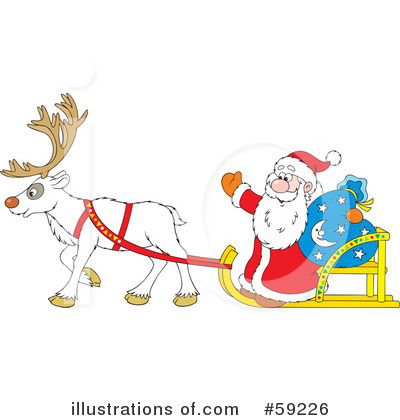 Royalty-Free (RF) Santa Clipart Illustration by Alex Bannykh - Stock Sample #59226