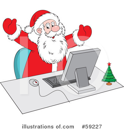 Royalty-Free (RF) Santa Clipart Illustration by Alex Bannykh - Stock Sample #59227