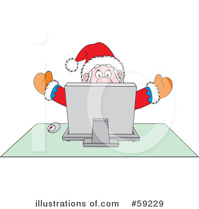 Royalty-Free (RF) Santa Clipart Illustration by Alex Bannykh - Stock Sample #59229