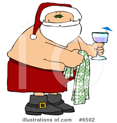 Royalty-Free (RF) Santa Clipart Illustration by djart - Stock Sample #6502