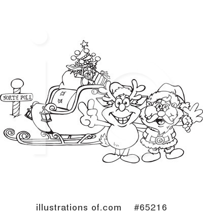 Royalty-Free (RF) Santa Clipart Illustration by Dennis Holmes Designs - Stock Sample #65216