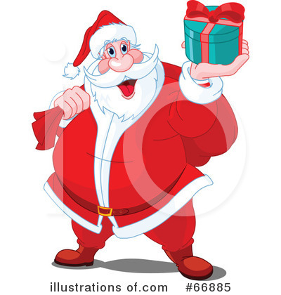Royalty-Free (RF) Santa Clipart Illustration by Pushkin - Stock Sample #66885