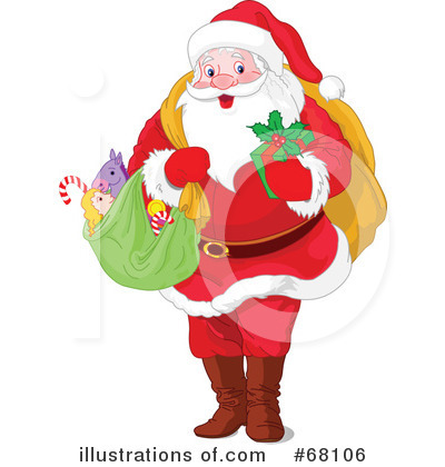 Royalty-Free (RF) Santa Clipart Illustration by Pushkin - Stock Sample #68106