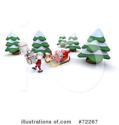 Royalty-Free (RF) Santa Clipart Illustration by KJ Pargeter - Stock Sample #72267
