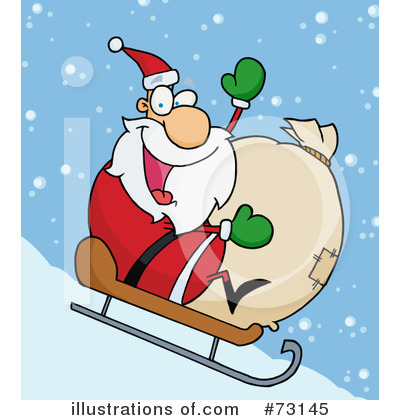 Royalty-Free (RF) Santa Clipart Illustration by Hit Toon - Stock Sample #73145
