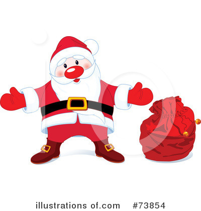 Royalty-Free (RF) Santa Clipart Illustration by Pushkin - Stock Sample #73854
