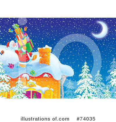 Royalty-Free (RF) Santa Clipart Illustration by Alex Bannykh - Stock Sample #74035