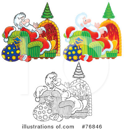 Royalty-Free (RF) Santa Clipart Illustration by Alex Bannykh - Stock Sample #76846