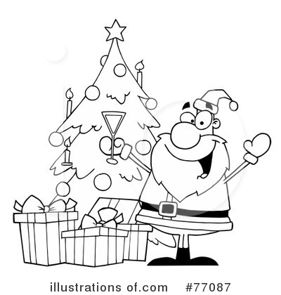 Royalty-Free (RF) Santa Clipart Illustration by Hit Toon - Stock Sample #77087