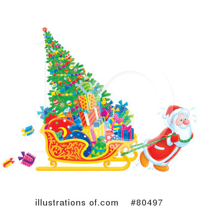 Royalty-Free (RF) Santa Clipart Illustration by Alex Bannykh - Stock Sample #80497