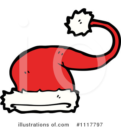Santa Hat Clipart #1117797 - Illustration by lineartestpilot
