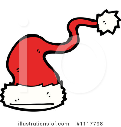 Royalty-Free (RF) Santa Hat Clipart Illustration by lineartestpilot - Stock Sample #1117798