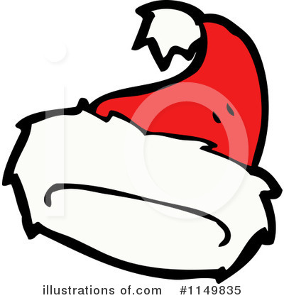 Royalty-Free (RF) Santa Hat Clipart Illustration by lineartestpilot - Stock Sample #1149835
