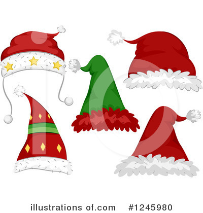 Royalty-Free (RF) Santa Hat Clipart Illustration by BNP Design Studio - Stock Sample #1245980