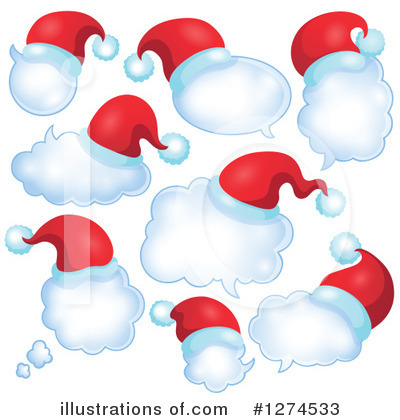 Royalty-Free (RF) Santa Hat Clipart Illustration by visekart - Stock Sample #1274533