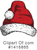 Santa Hat Clipart #1416865 by Vector Tradition SM