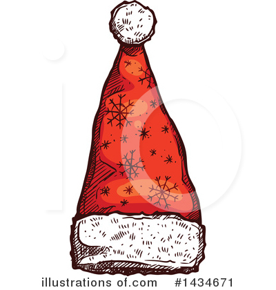 Royalty-Free (RF) Santa Hat Clipart Illustration by Vector Tradition SM - Stock Sample #1434671