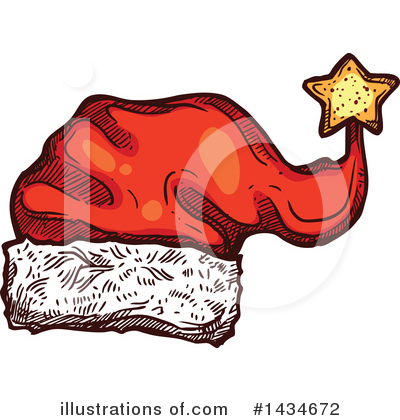 Royalty-Free (RF) Santa Hat Clipart Illustration by Vector Tradition SM - Stock Sample #1434672